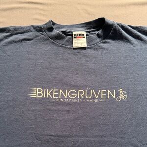 Vintage 00s Tultex Navy BIKENGRÜVEN Tee